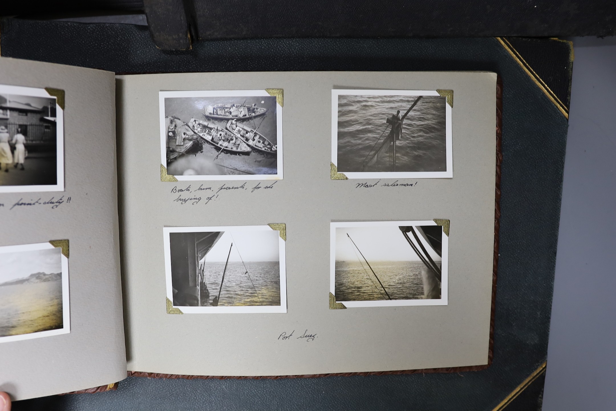 Four various photograph albums, including two albums of Bangkok to Japan in 1935, early 20th century albumen prints of Lake District etc.